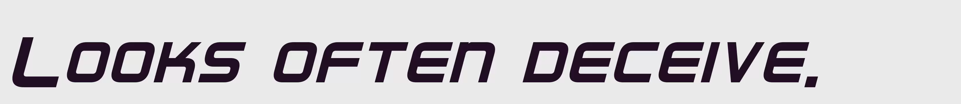 「Regen Italic」字体效果图