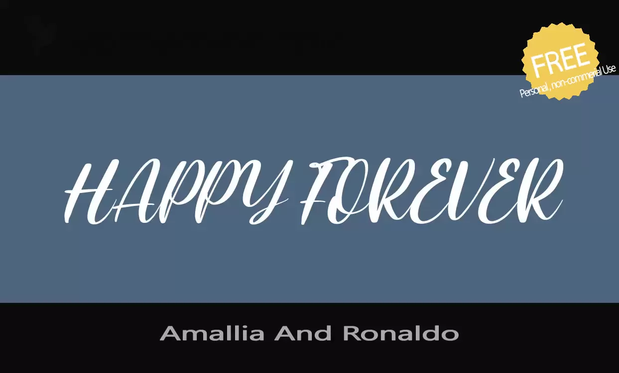 Font Sample of Amallia-And-Ronaldo