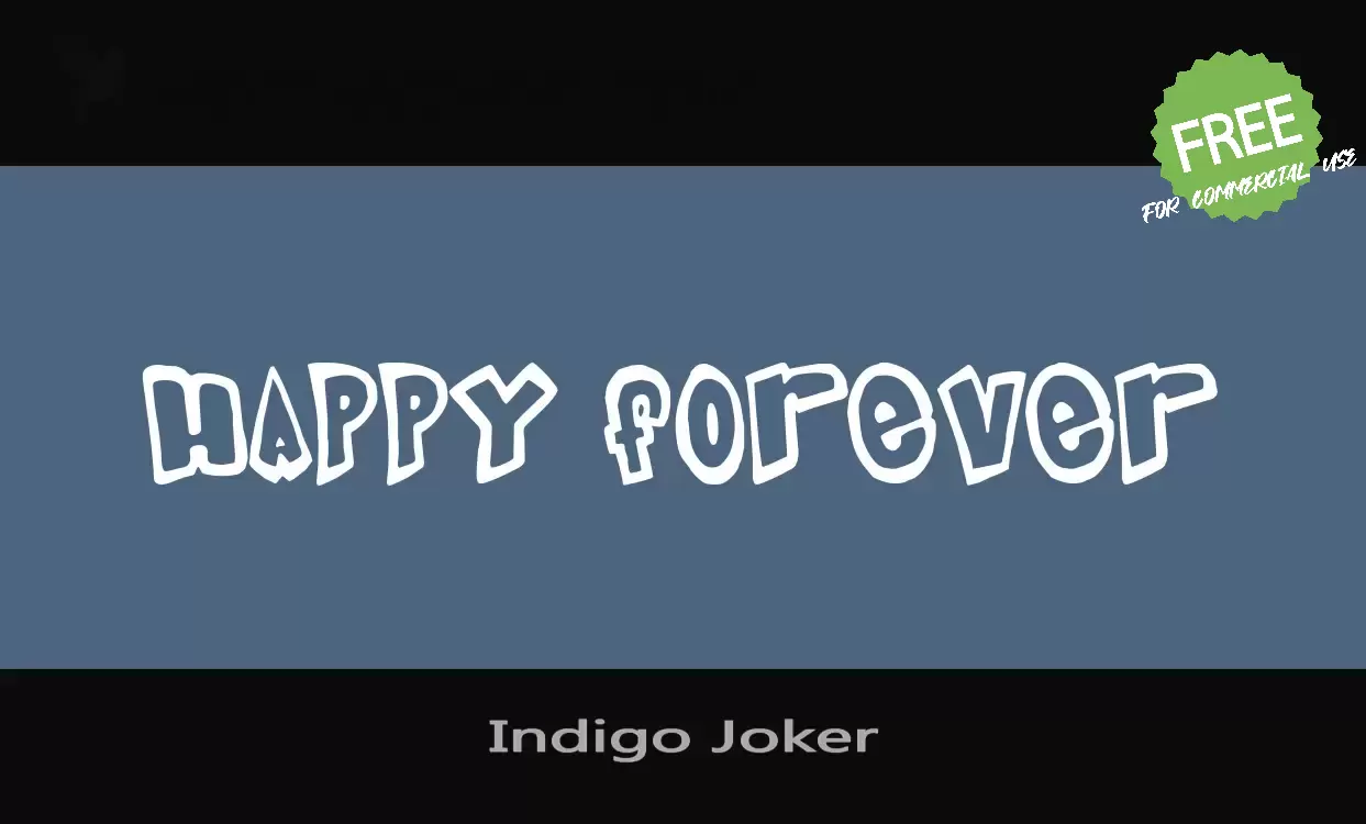 「Indigo-Joker」字体效果图