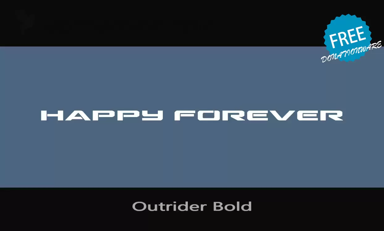 「Outrider-Bold」字体效果图