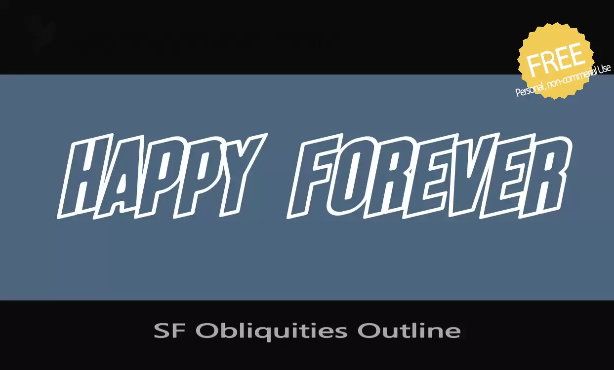 「SF-Obliquities-Outline」字体效果图