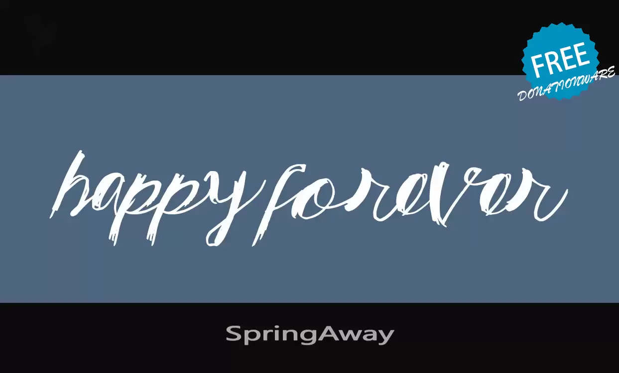 「SpringAway」字体效果图