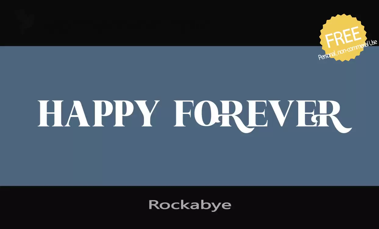 「Rockabye」字体效果图