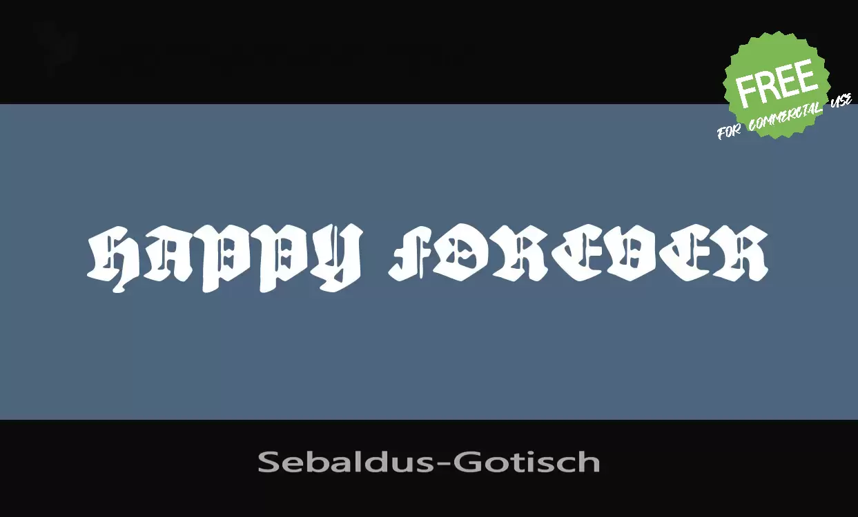 「Sebaldus-Gotisch」字体效果图