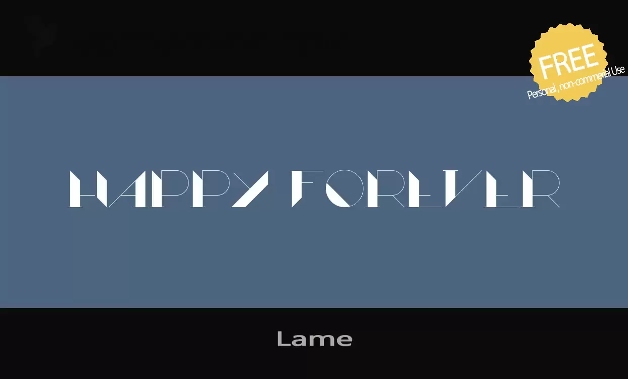 Font Sample of Lame