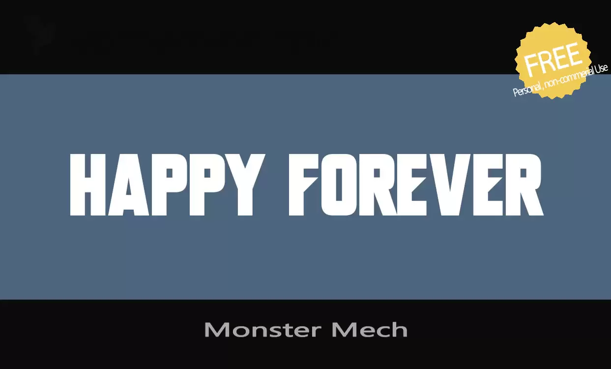 Font Sample of Monster-Mech