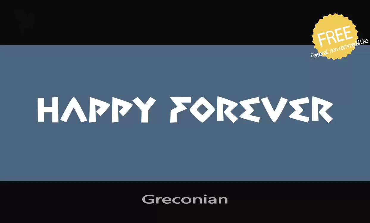 Font Sample of Greconian