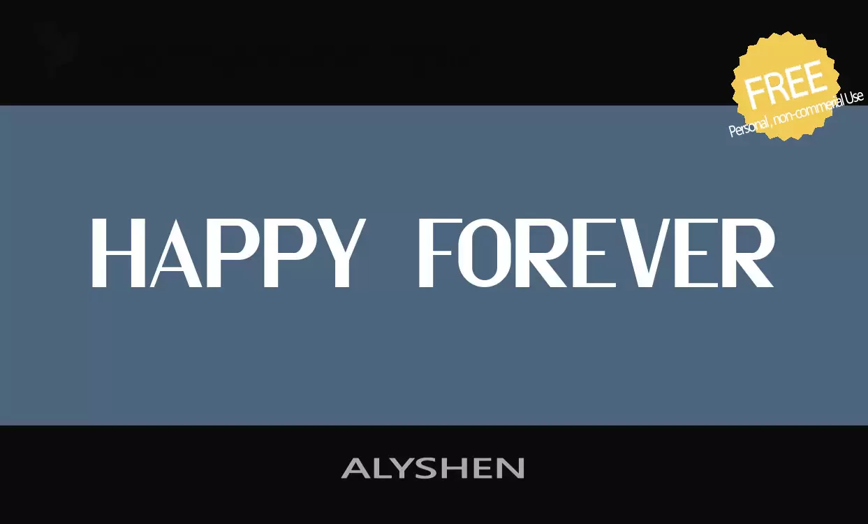 Font Sample of ALYSHEN