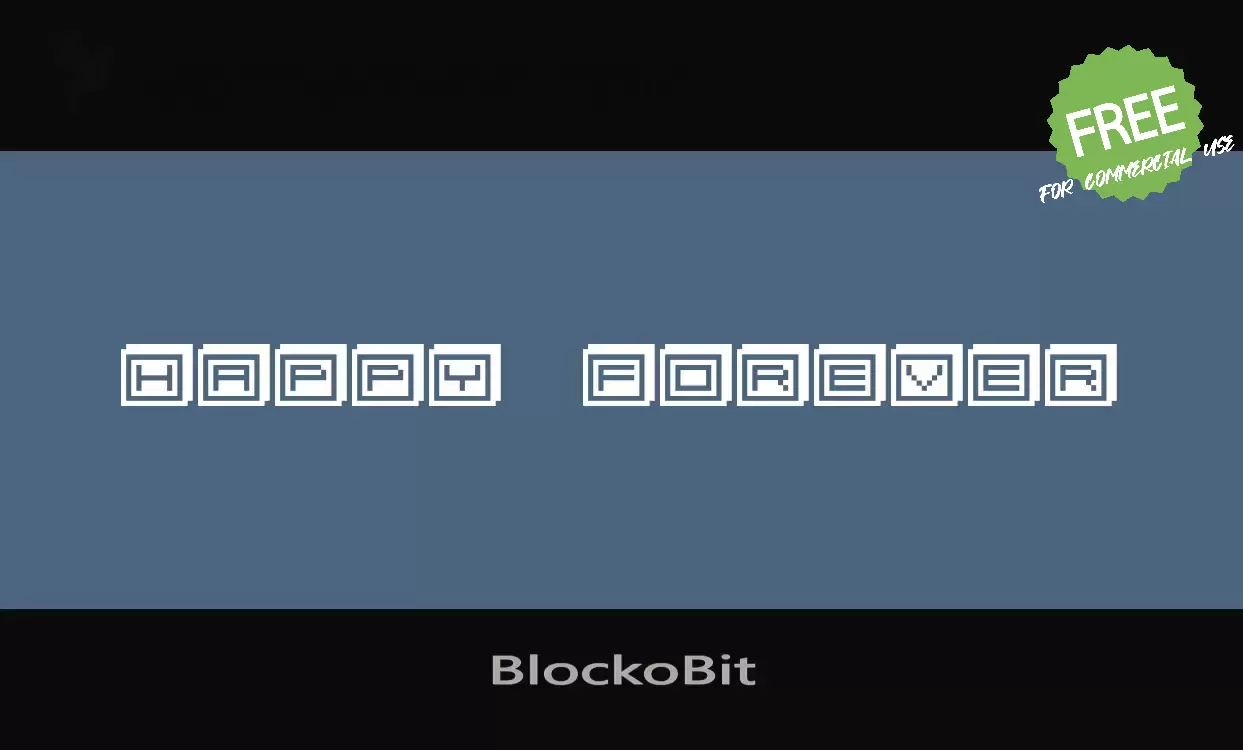 Font Sample of BlockoBit