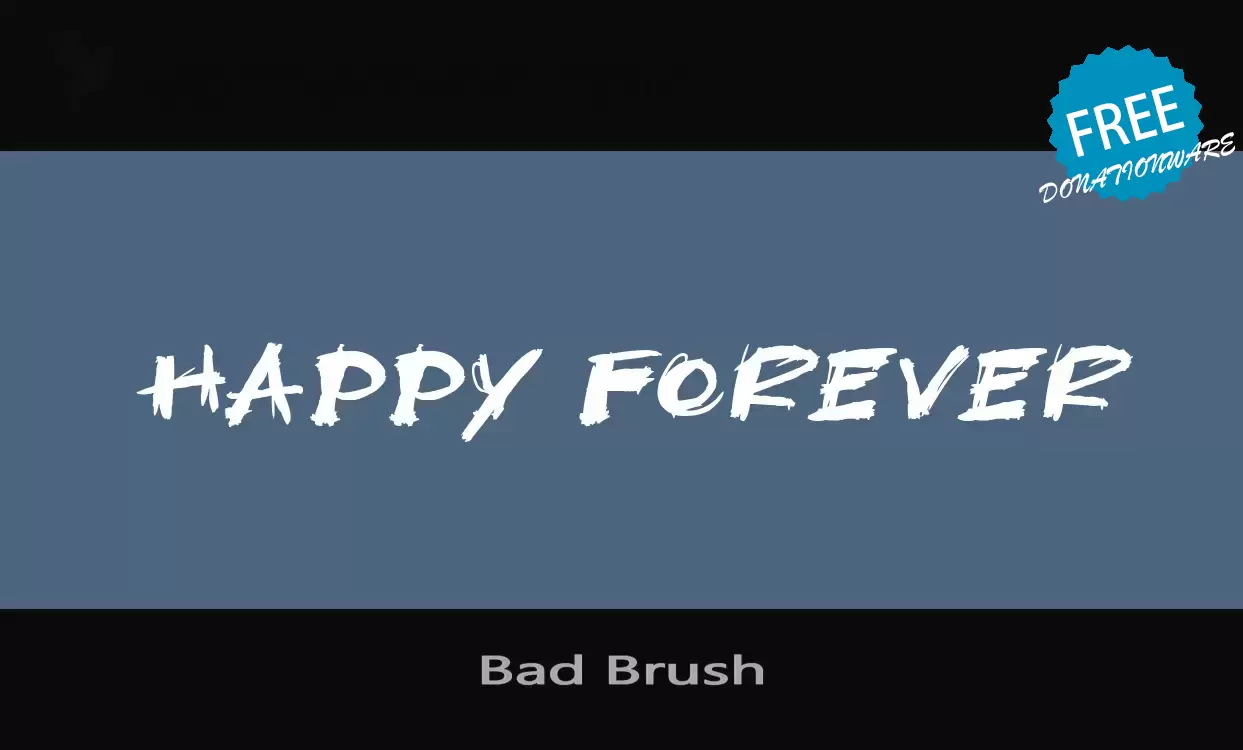 「Bad-Brush」字体效果图