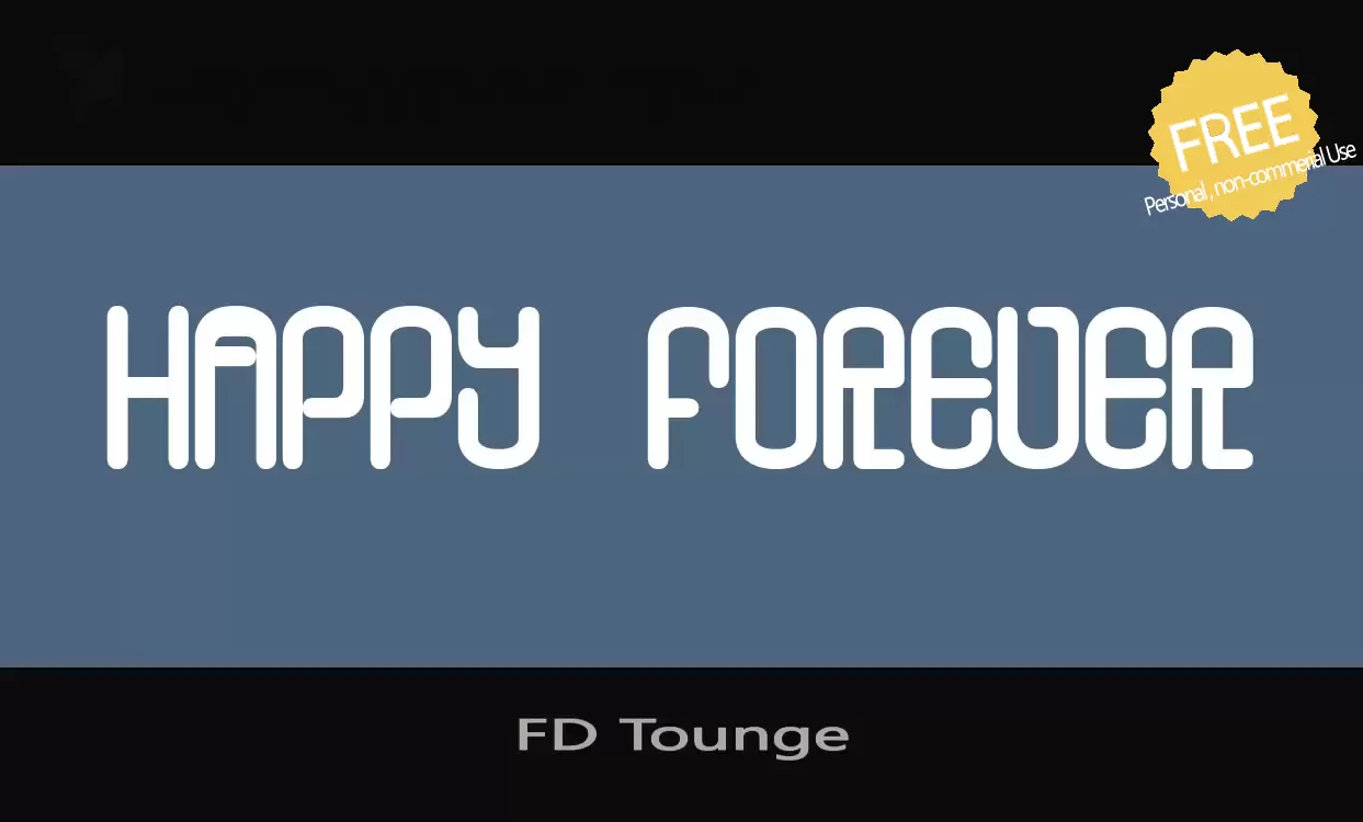 「FD-Tounge」字体效果图