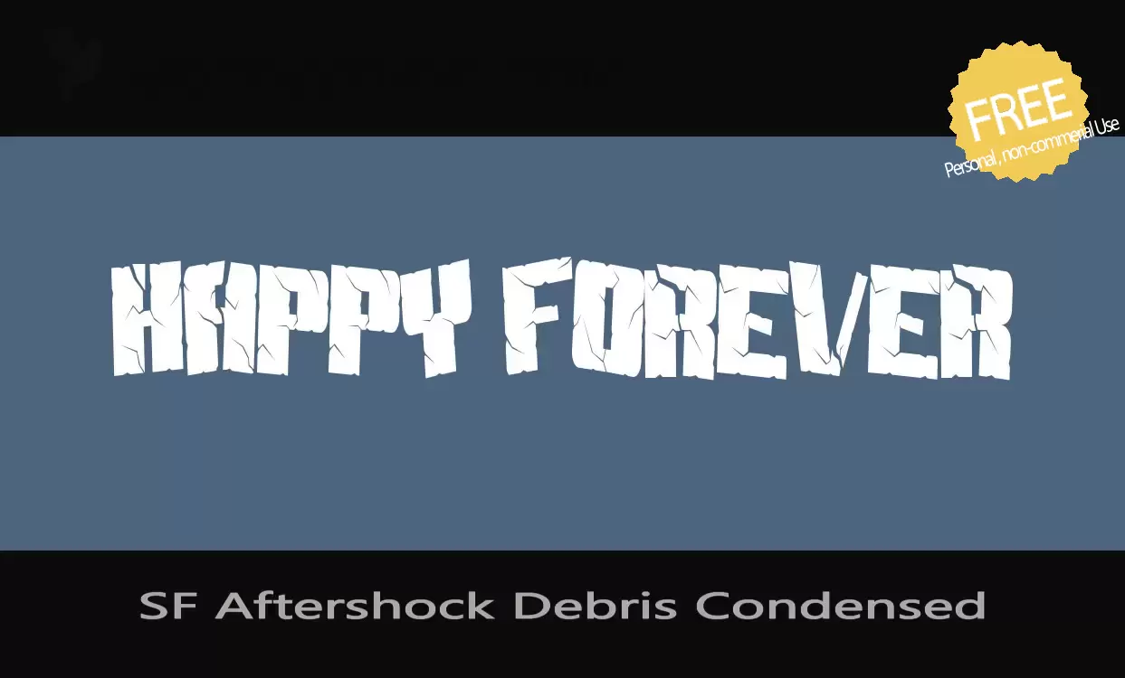 「SF-Aftershock-Debris-Condensed」字体效果图