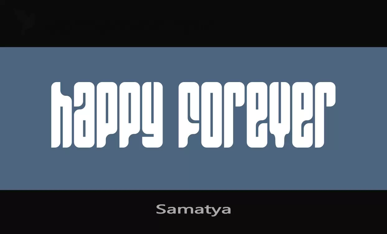 「Samatya」字体效果图