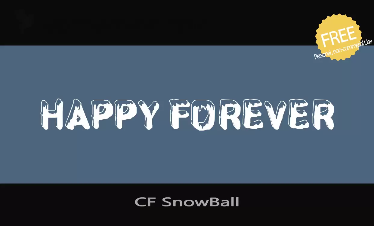 「CF-SnowBall」字体效果图