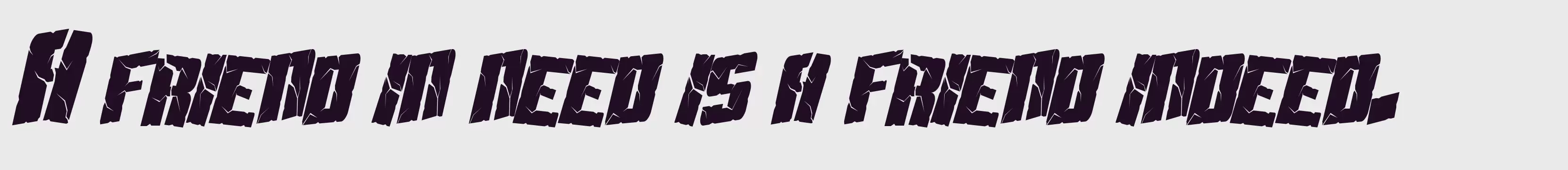 「SF Aftershock Debris Condensed Italic」字体效果图