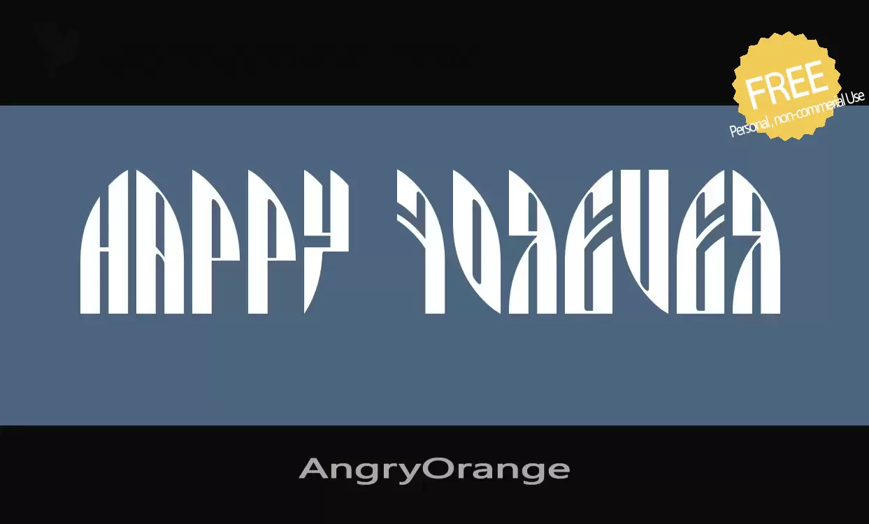 「AngryOrange」字体效果图