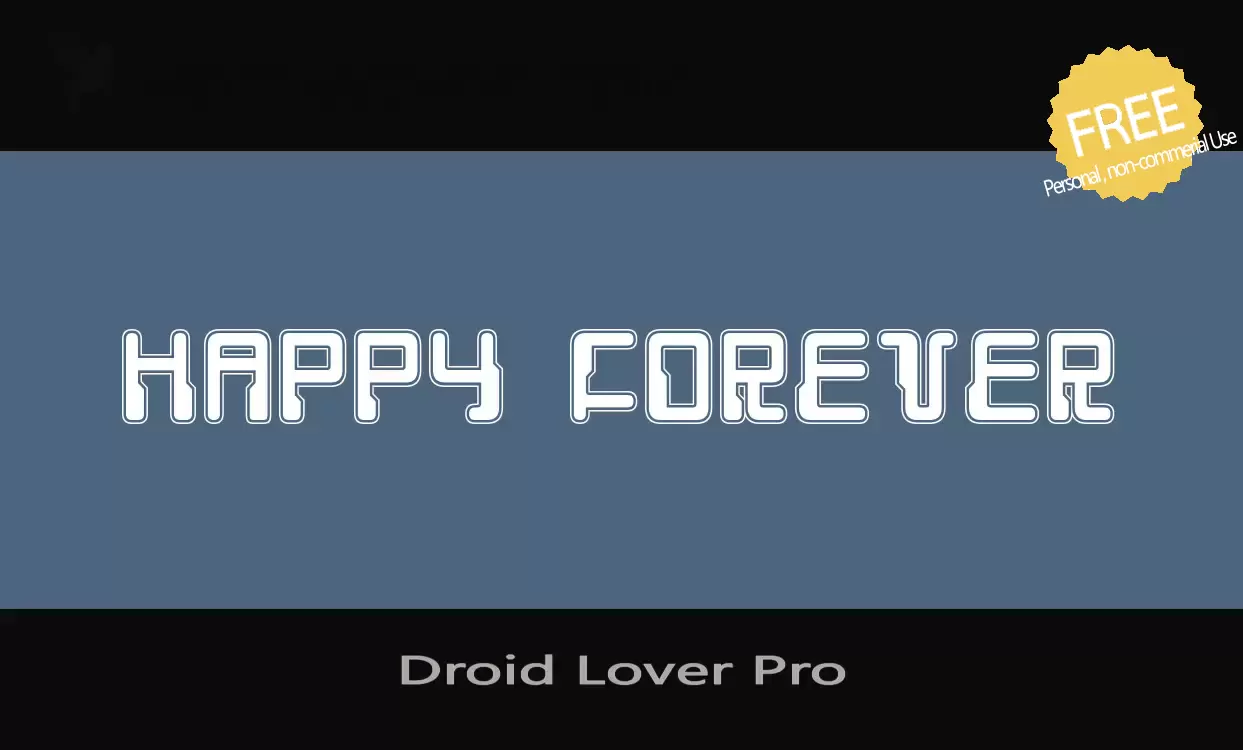 Font Sample of Droid-Lover-Pro