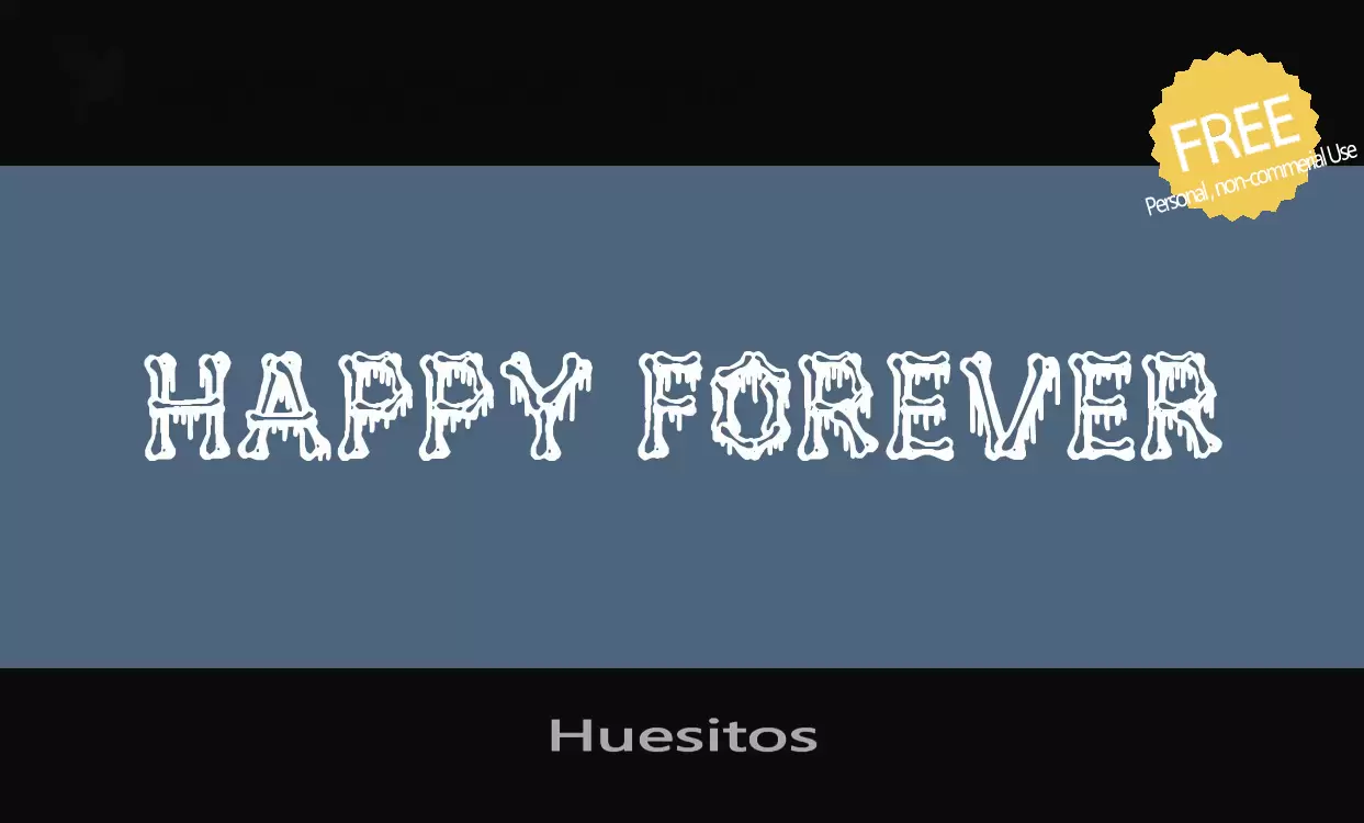 Font Sample of Huesitos