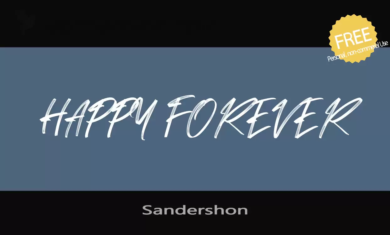 「Sandershon」字体效果图