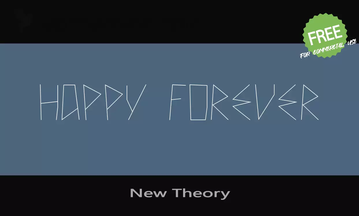 「New Theory」字体效果图