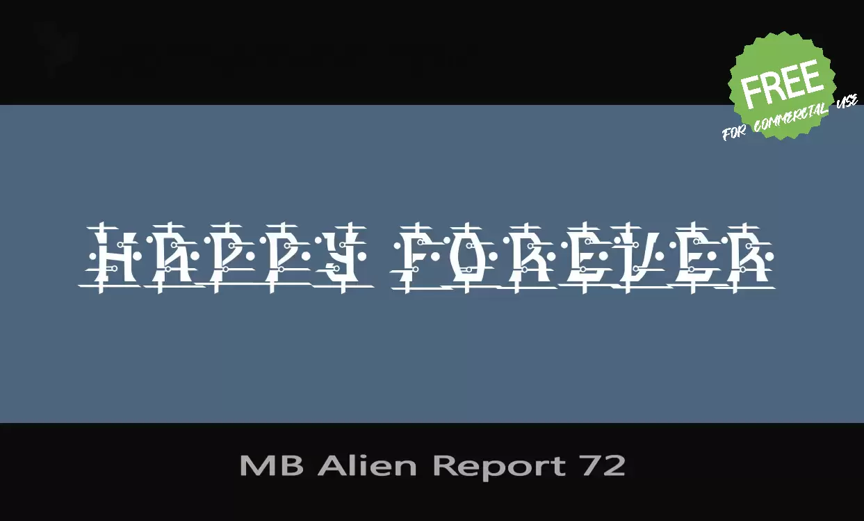 「MB Alien Report 72」字体效果图