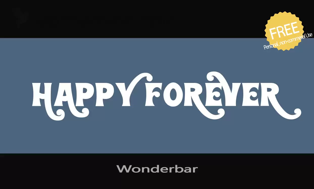 Font Sample of Wonderbar