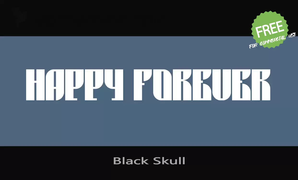 Font Sample of Black-Skull