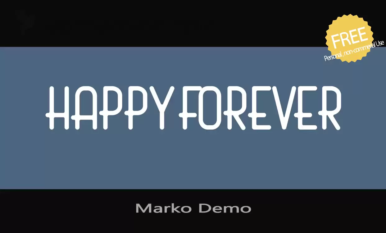 「Marko-Demo」字体效果图