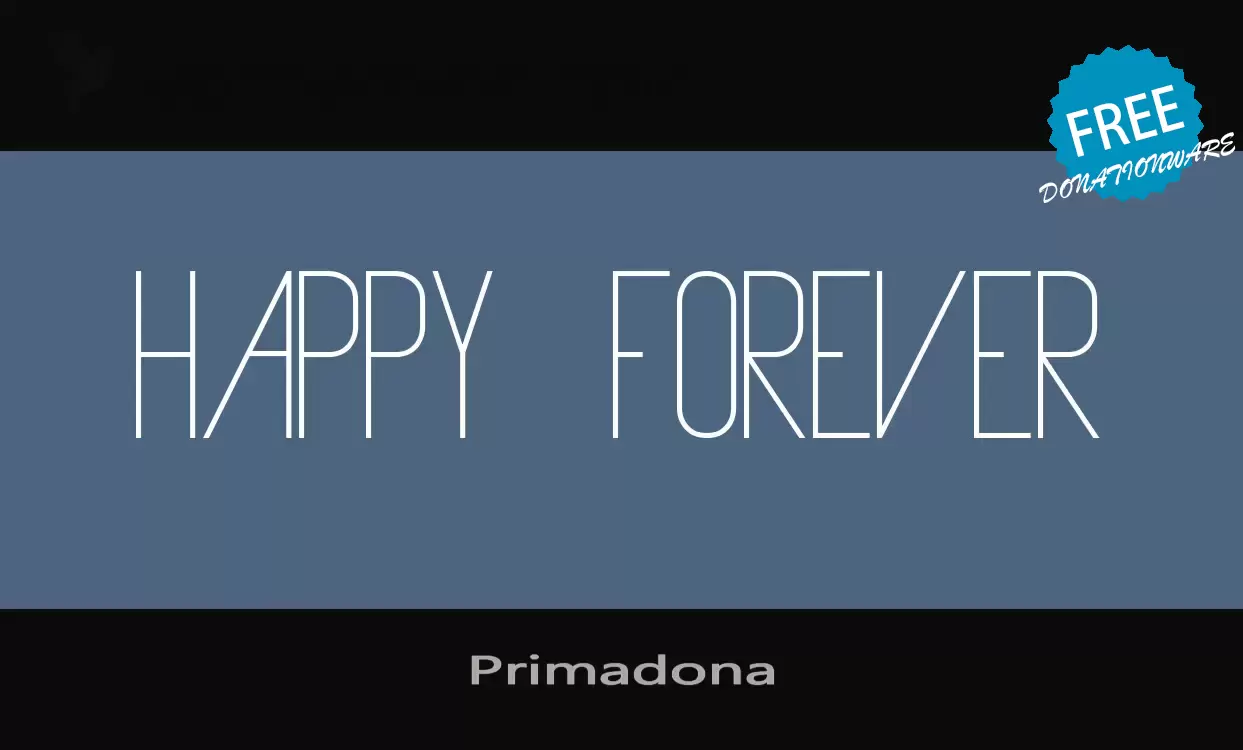 Font Sample of Primadona