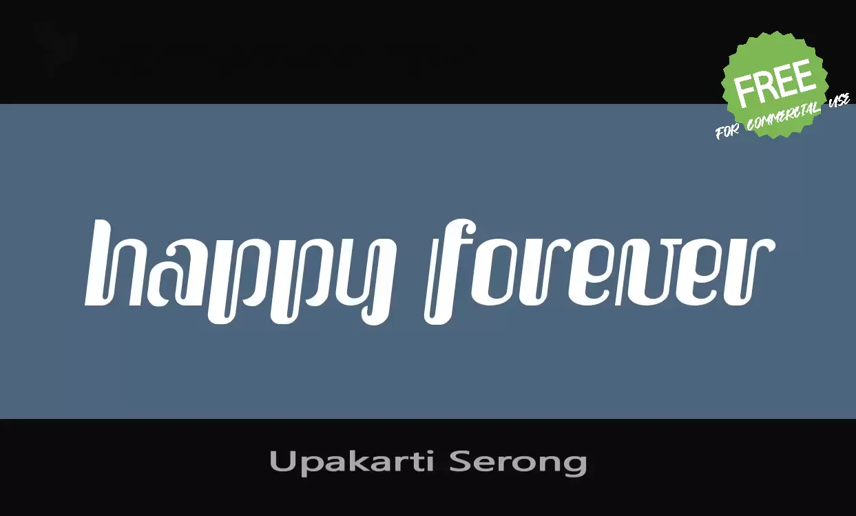 Font Sample of Upakarti-Serong