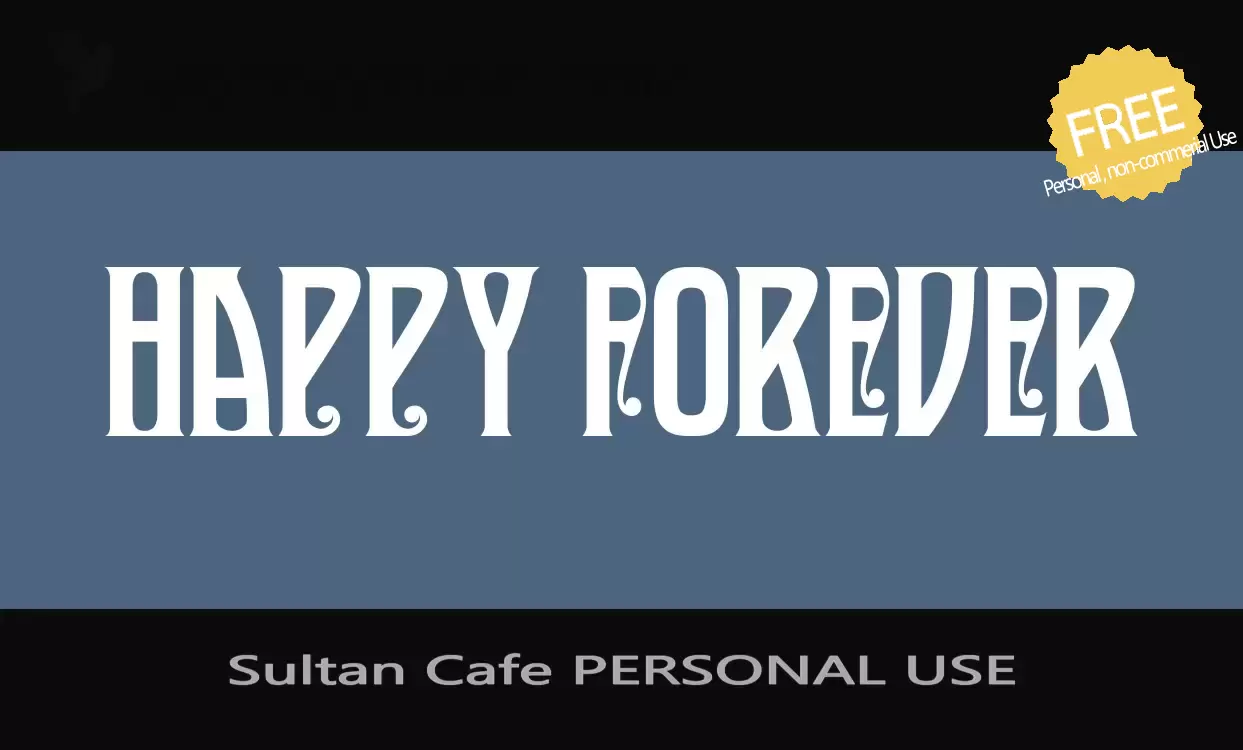 「Sultan-Cafe-PERSONAL-USE」字体效果图