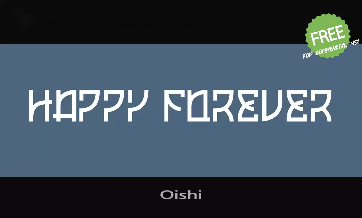 Font Sample of Oishi