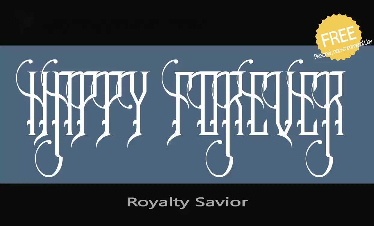 「Royalty-Savior」字体效果图