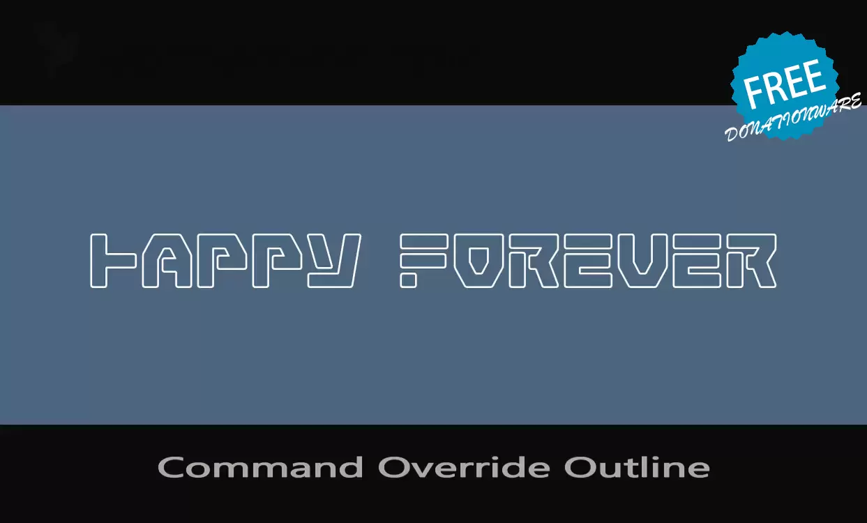 「Command-Override-Outline」字体效果图