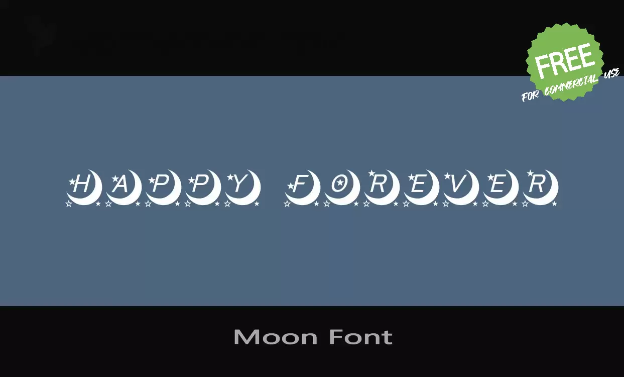 「Moon Font」字体效果图