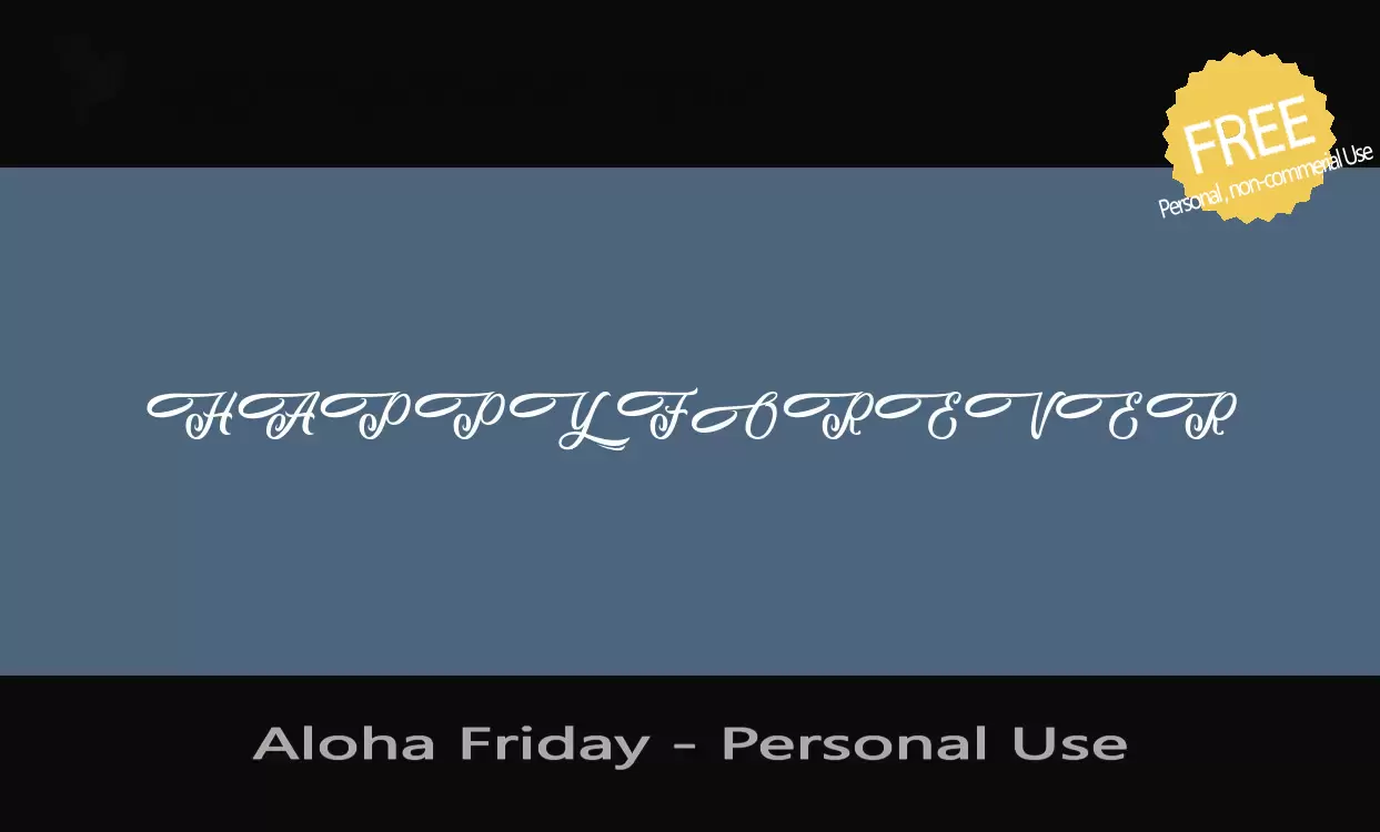 Font Sample of Aloha-Friday---Personal-Use