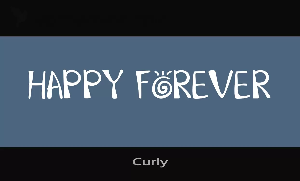 Font Sample of Curly