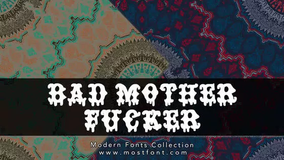 「BAD-MOTHER-FUCKER」字体排版图片