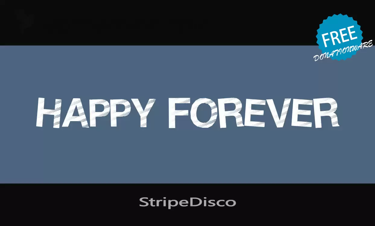 Font Sample of StripeDisco