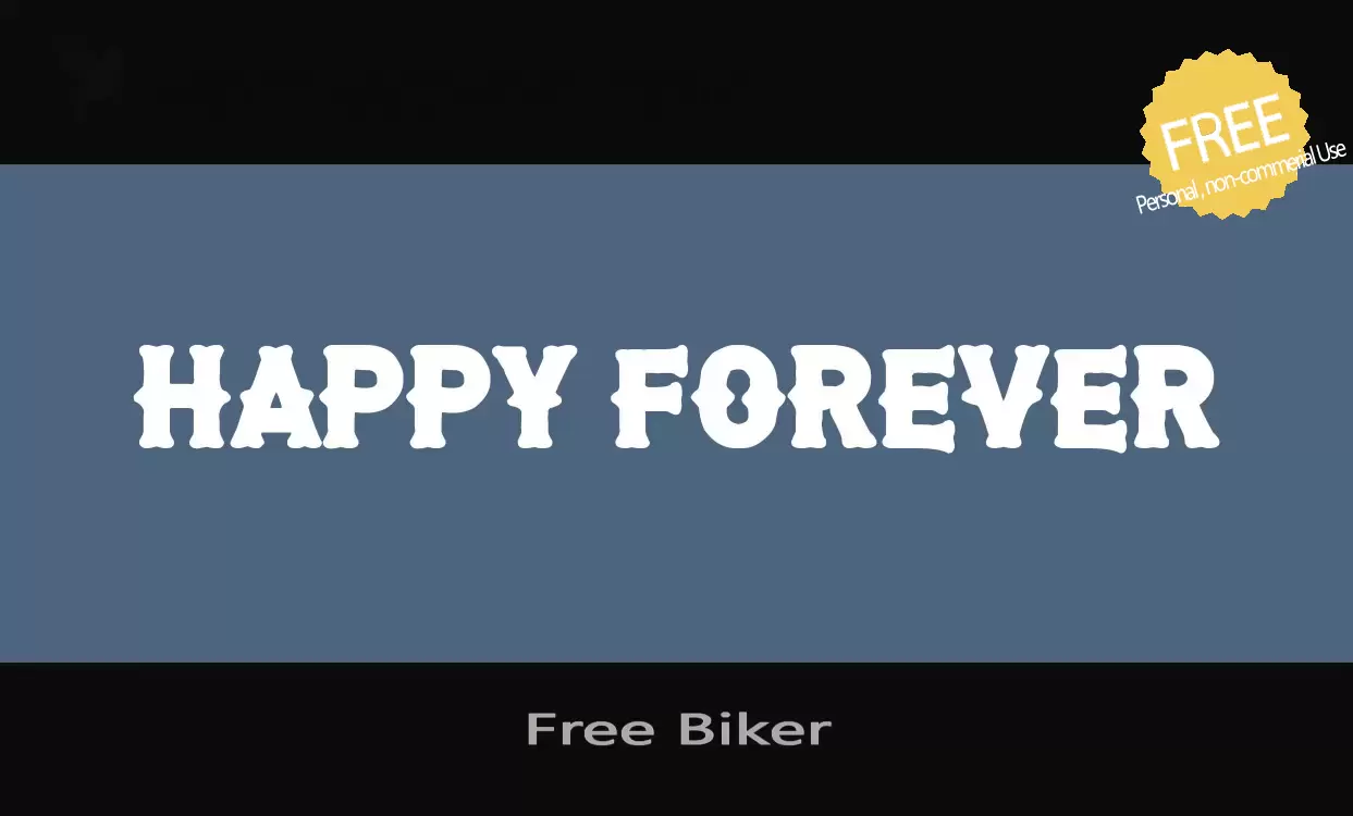 「Free-Biker」字体效果图