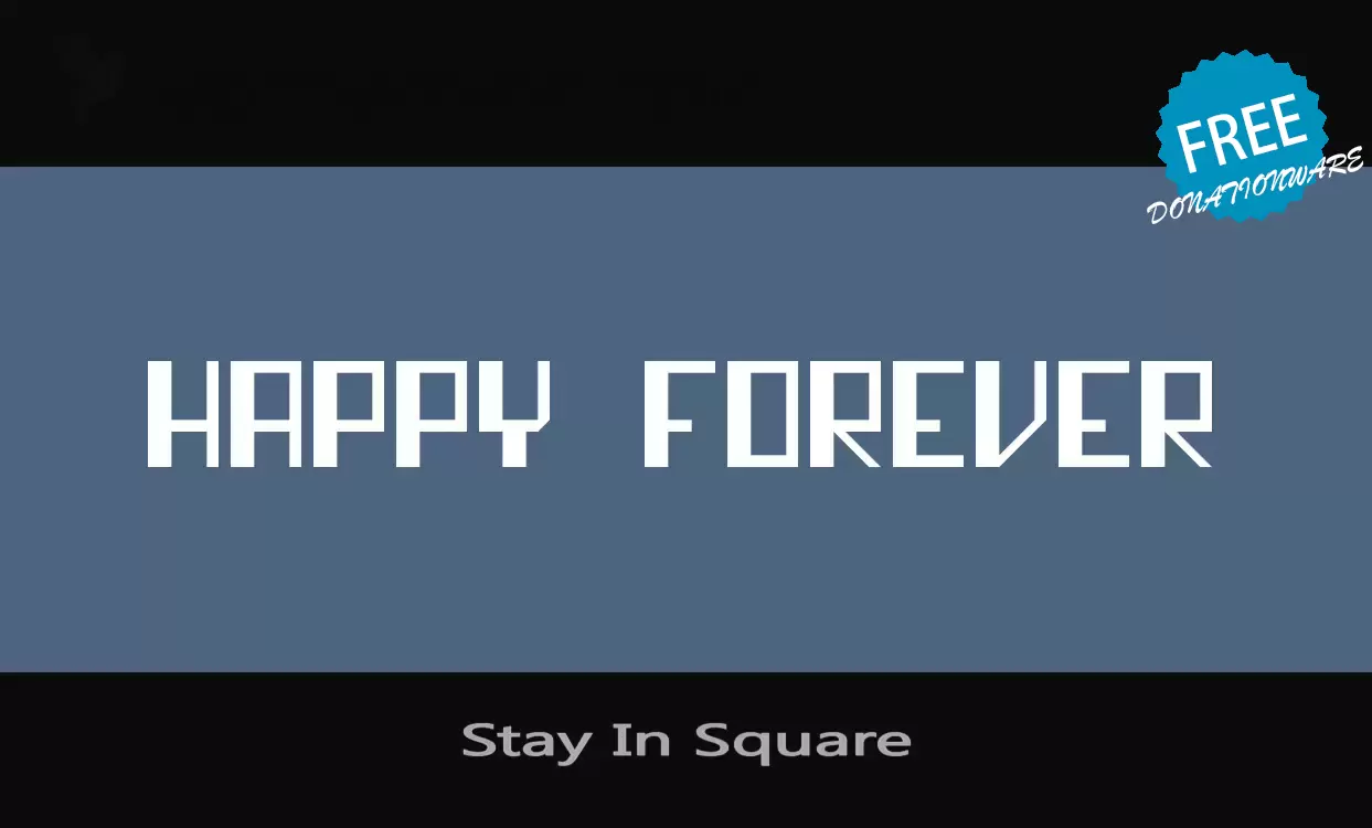 Font Sample of Stay-In-Square