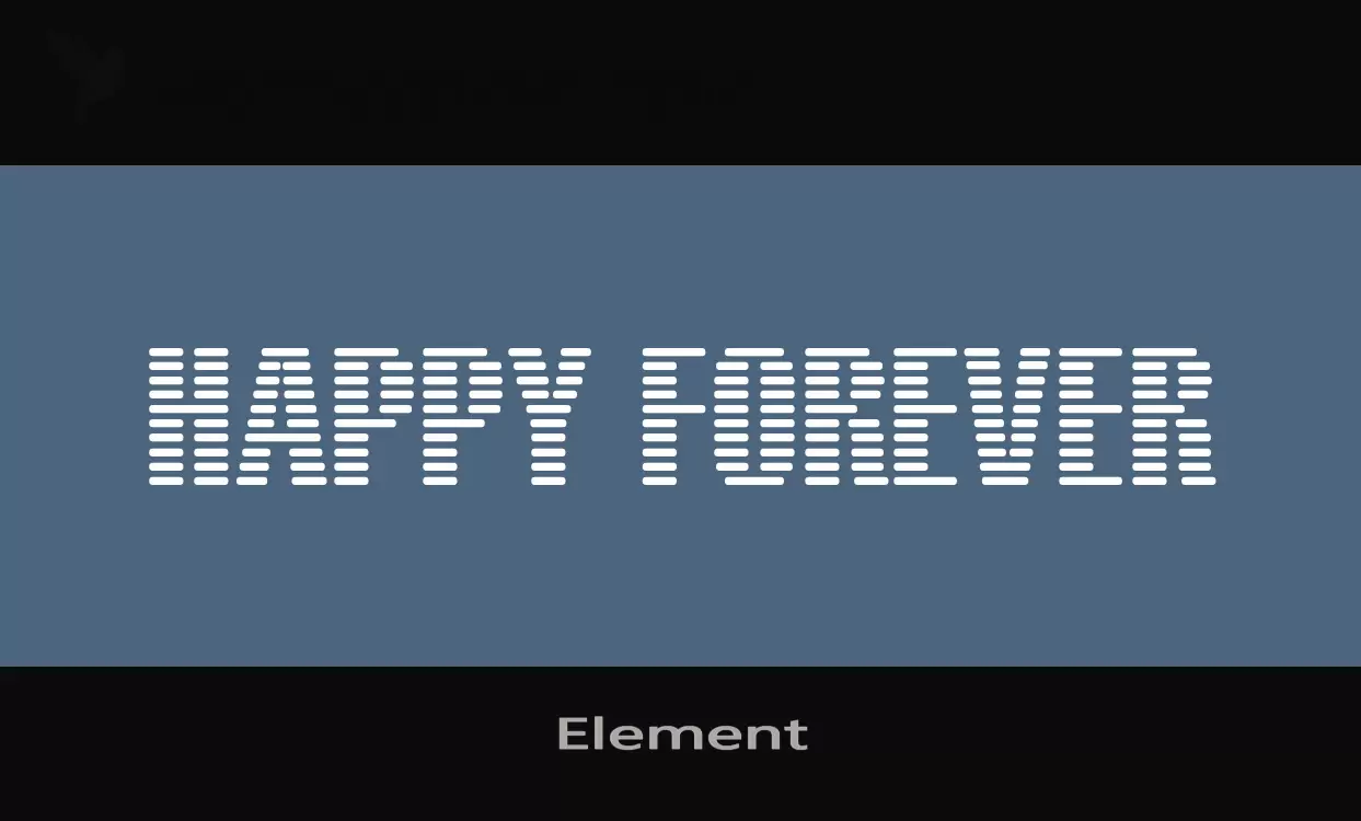 「Element」字体效果图