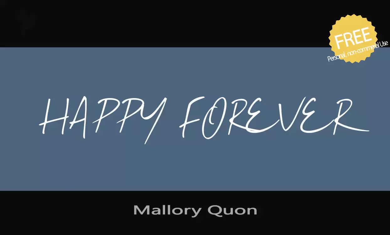 Font Sample of Mallory-Quon