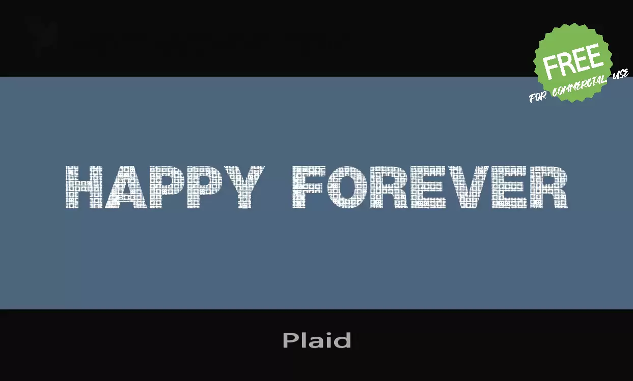 「Plaid」字体效果图