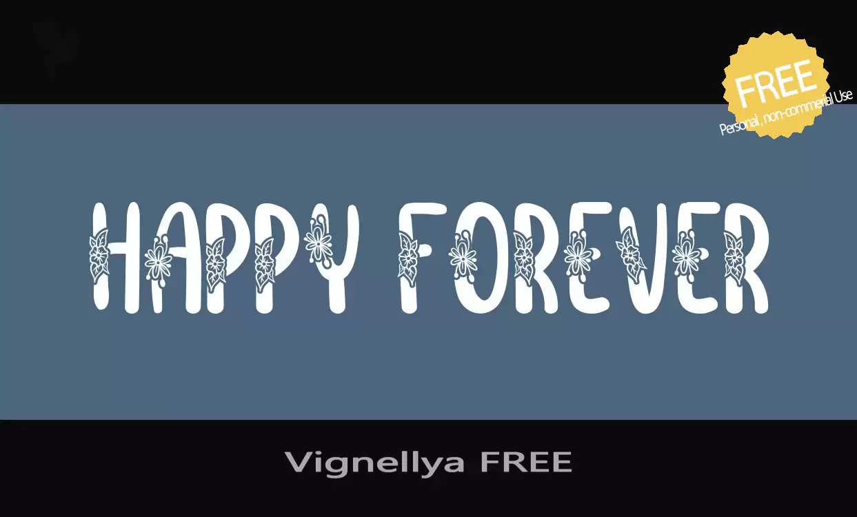 Font Sample of Vignellya-FREE