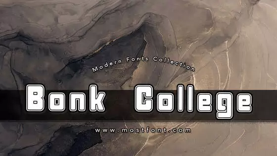 「Bonk-College」字体排版图片