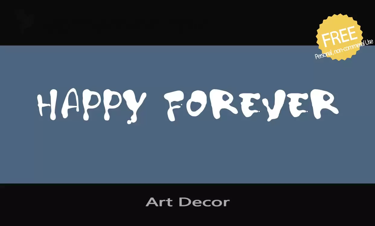 Font Sample of Art-Decor