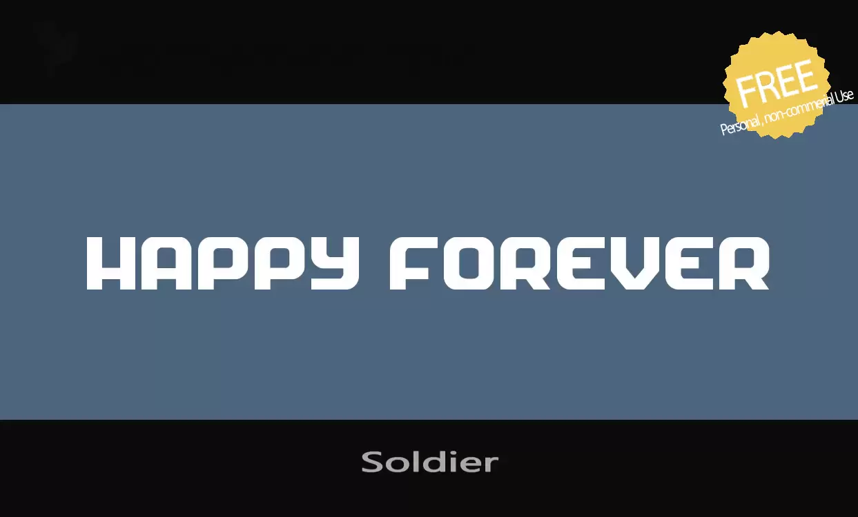 Font Sample of Soldier