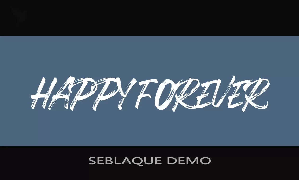 Font Sample of SEBLAQUE-DEMO