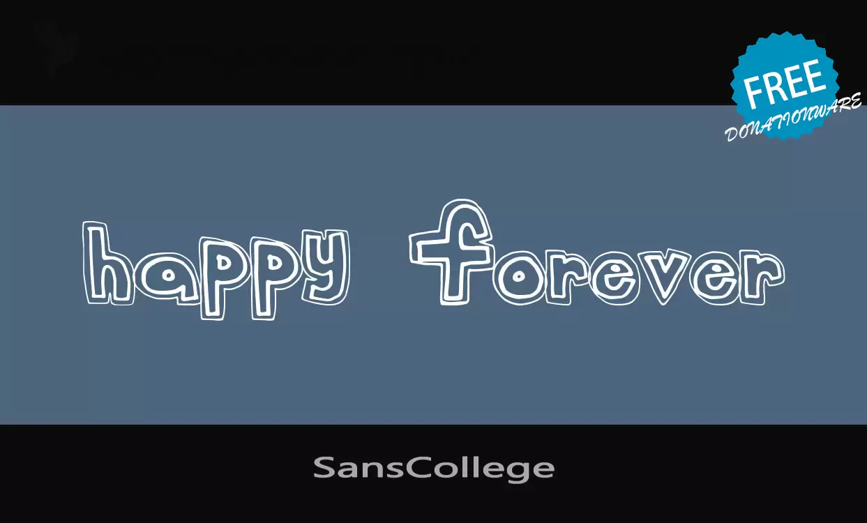 Font Sample of SansCollege